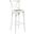 Gear White Bar Stool with Rattan Seat
