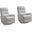 Gemini Swivel Glider Recliner Set of 2 In Bloke Cotton