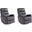 Gemini Swivel Glider Recliner Set of 2 In Capri Charcoal
