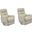 Gemini Swivel Glider Recliner Set of 2 In Ivory
