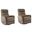 Gemini Swivel Glider Recliner Set of 2 In Heather