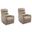 Gemini Swivel Glider Recliner Set of 2 In Linen