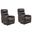 Gemini Swivel Glider Recliner Set of 2 In Truffle