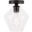 Gene 1 Light Black And Clear Glass Flush Mount