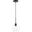 Gene 1 Light Black And Clear Glass Pendant LD2256BK