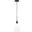 Gene 1 Light Black And Clear Glass Pendant LD2260BK