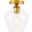 Gene 1 Light Brass And Clear Glass Flush Mount