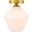 Gene 1 Light Brass And Frosted White Glass Flush Mount