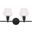 Gene 2 Light Black And Clear Glass Wall Sconce