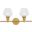 Gene 2 Light Brass And Clear Glass Wall Sconce
