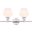 Gene 2 Light Chrome And Frosted White Glass Wall Sconce