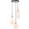 Gene 3 Light Black And Frosted White Glass Pendant LD2269BK