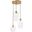 Gene 3 Light Brass And Clear Glass Pendant