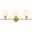 Gene 3 Light Brass And Frosted White Glass Wall Sconce