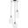 Gene 3 Light Chrome And Clear Glass Pendant