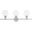 Gene 3 Light Chrome And Clear Glass Wall Sconce