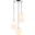 Gene 3 Light Chrome And Frosted White Glass Pendant