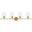 Gene 4 Light Brass And Clear Glass Wall Sconce