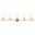 Gene 5 Light Brass And Frosted White Glass Wall Sconce