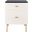 Genevieve 2 Drawer Nightstand in Black and White