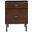 Genevieve Walnut and Black 2 Drawer Nightstand