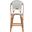 Genica Two Tone Weaving and Natural Rattan Barstool In Black and White