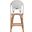 Genica Two Tone Weaving and Natural Rattan Barstool In Navy and White