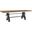 Genuine 96 Inch Crank Adjustable Height Dining and Conference Table In Black and Natural