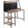 Geo Shelf Desk in Black Steel and Natural Wood