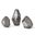 Geo Vases Nickel Set of 3 In Black