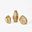 Geo Vases Set of 3 In Antique Brass