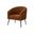 George Modern Boucle Armchair In Rust