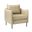 Georges Vegan Leather Armchair In Beige
