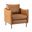 Georges Vegan Leather Armchair In Camel