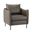 Georges Vegan Leather Armchair In Grey
