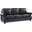 Gerardo Genuine Leather Sofa In Navy