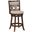 Gia 24 Inch Swivel Counter Stool with Fabric Seat In Cherry and Brown