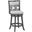 Gia 24 Inch Swivel Counter Stool with Fabric Seat In Gray