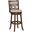 Gia 29 Inch Swivel Barstool with Fabric Seat In Cherry and Brown