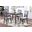 Gia 5 Pc 48 Inch Rectangle Dining Table and 4 Chairs In Gray