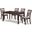 Gia 5 Piece 60 Inch Dining Table and 4 Chairs In Cherry