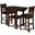 Gia Brown 3 Piece 42 Inch Drop Leaf Counter Height Dining Set