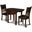 Gia Brown 3 Piece 42 Inch Drop Leaf Dining Set