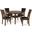 Gia Brown 5 Piece Round Dining Room Set