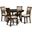 Gia Cherry 5 Piece Round Dining Room Set
