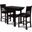 Gia Ebony 3 Piece 42 Inch Drop Leaf Counter Height Dining Set