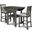 Gia Gray 3 Piece 42 Inch Drop Leaf Counter Height Dining Set