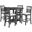 Gia Gray 5 Piece Round Counter Height Dining Room Set
