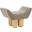 Giancarlo Upholstered Ottoman In Dark Brown and Natural