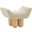 Giancarlo Upholstered Ottoman In Light Brown and Natural